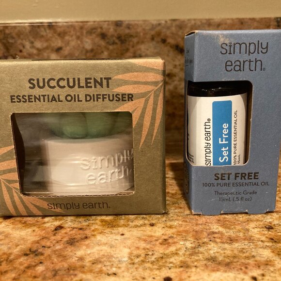 Simply Earth Succulent Diffuser and Essential Oil - Picture 1 of 3